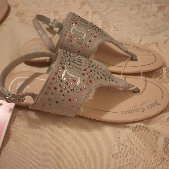 Juicy Couture hermosa beach Sandals rhinestone suede - Picture 3 of 5